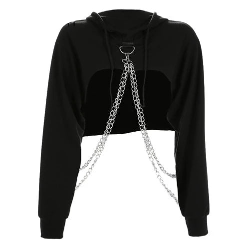 Metal Chain Punk Hip Hop Hoodie