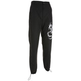 Dragon Embroidery Cargo Pants