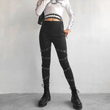 Black Streetwear Gothic Pencil Pants