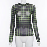 Black Neon Green Mesh Long Sleeve