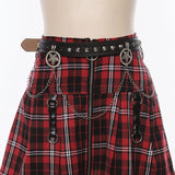 Plaid Zipper Punk Skirt