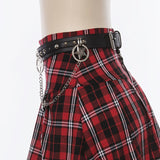 Plaid Zipper Punk Skirt